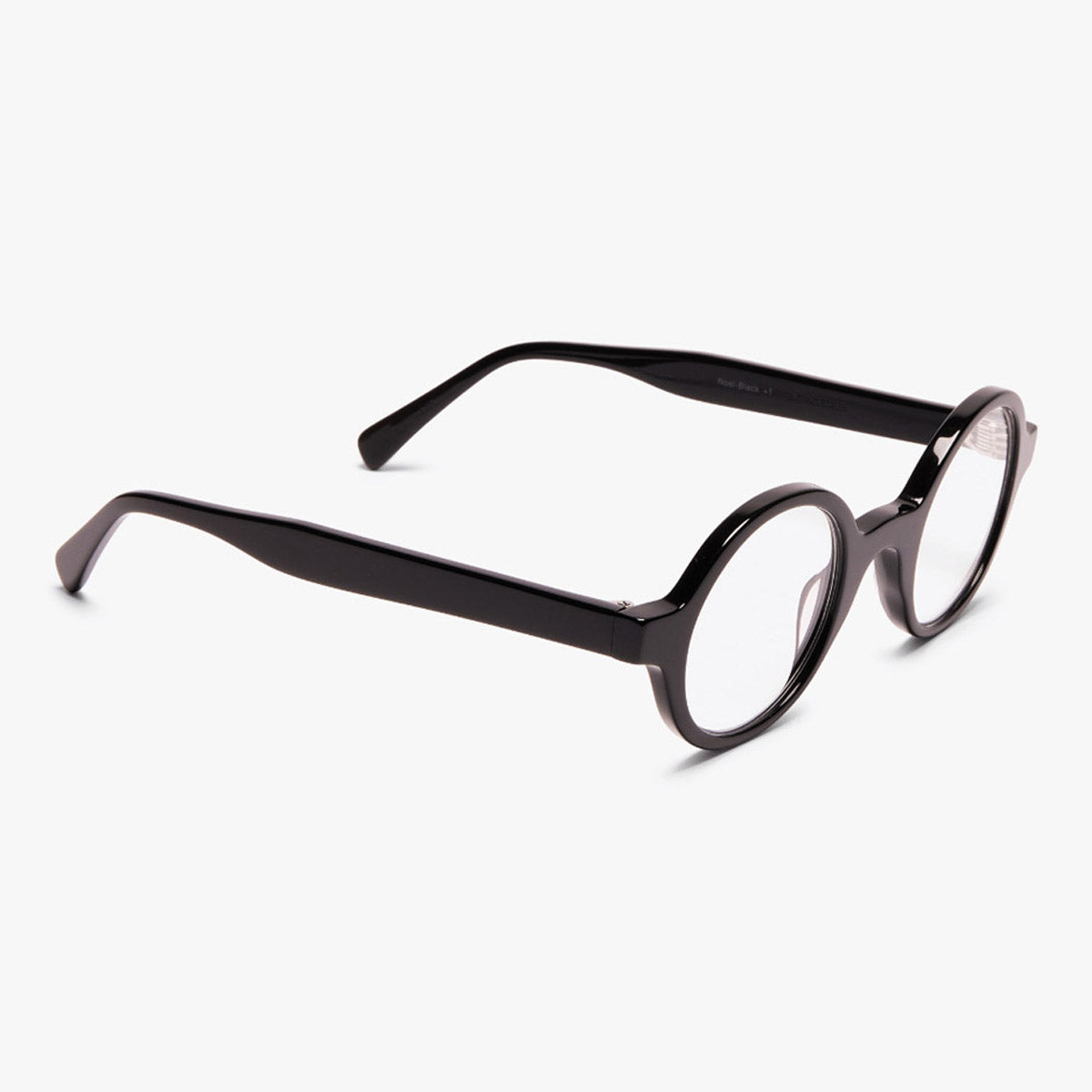 Luxreaders stylish Women's Tórshavn Black Reading glasses. Made from Bio-acetate in a Round shape.