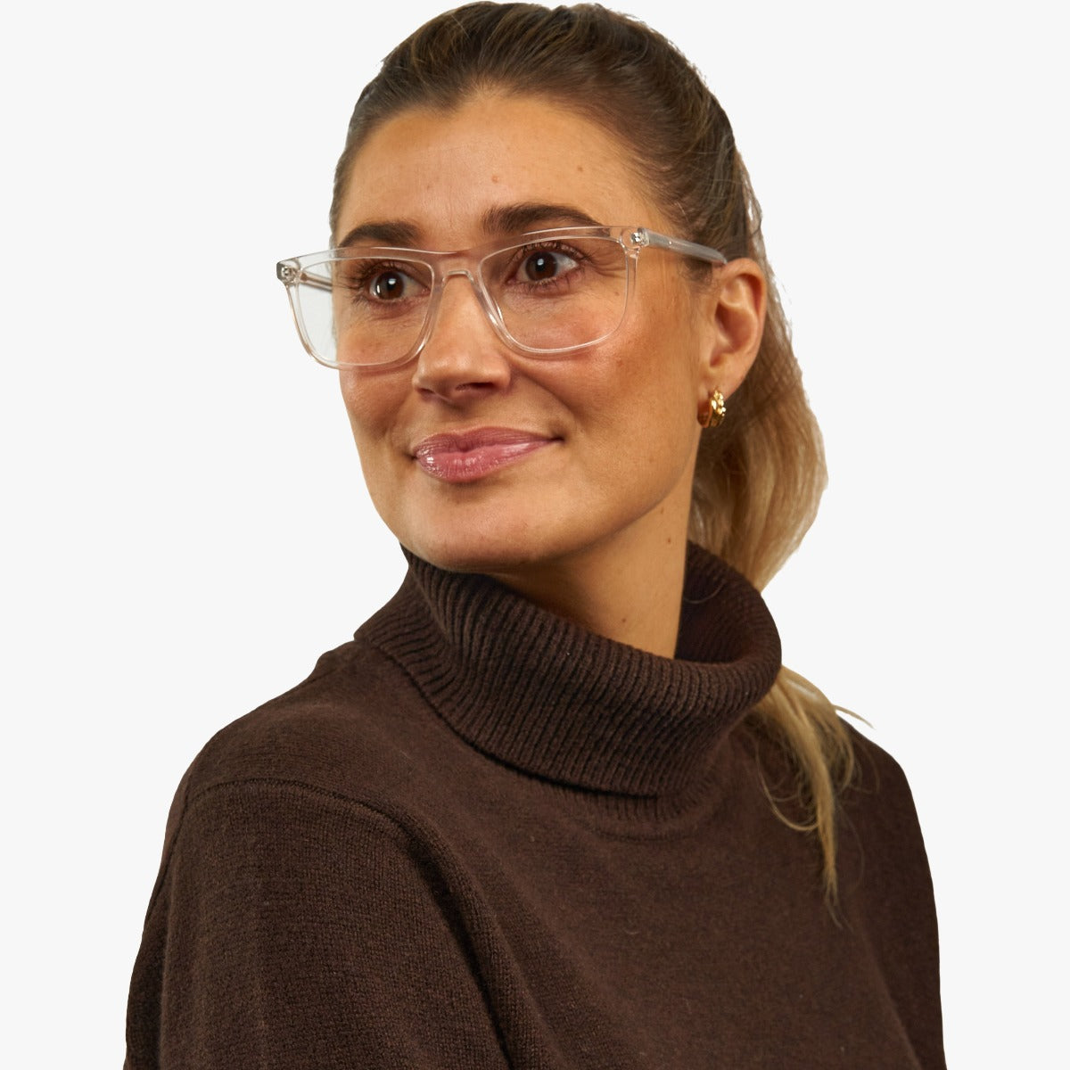 Luxreaders stylish Women's Oslo Crystal White Reading glasses. Made from Acetate in a Square shape.