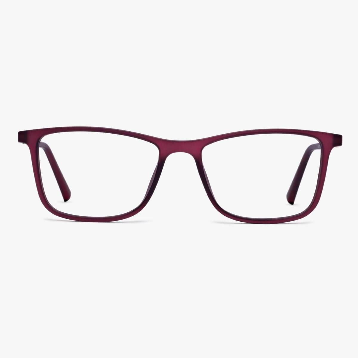 Luxreaders stylish Skagen Red Reading glasses. Made from Rubber in a Rectangle shape.
