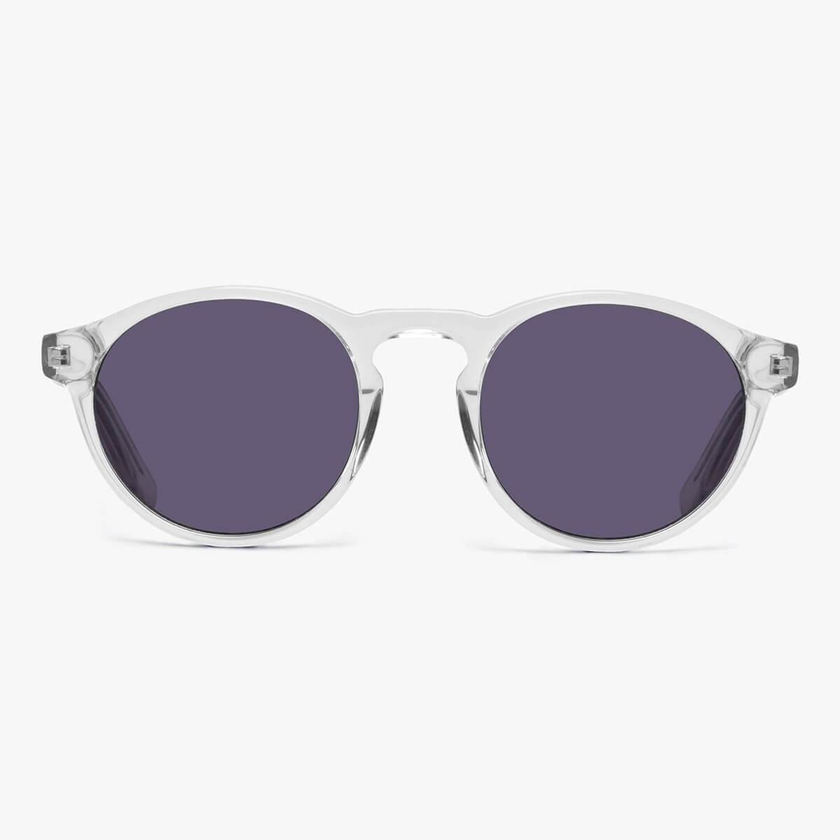 Luxreaders stylish Trondheim Crystal White Sunglasses. Made from Acetate in a Round shape.