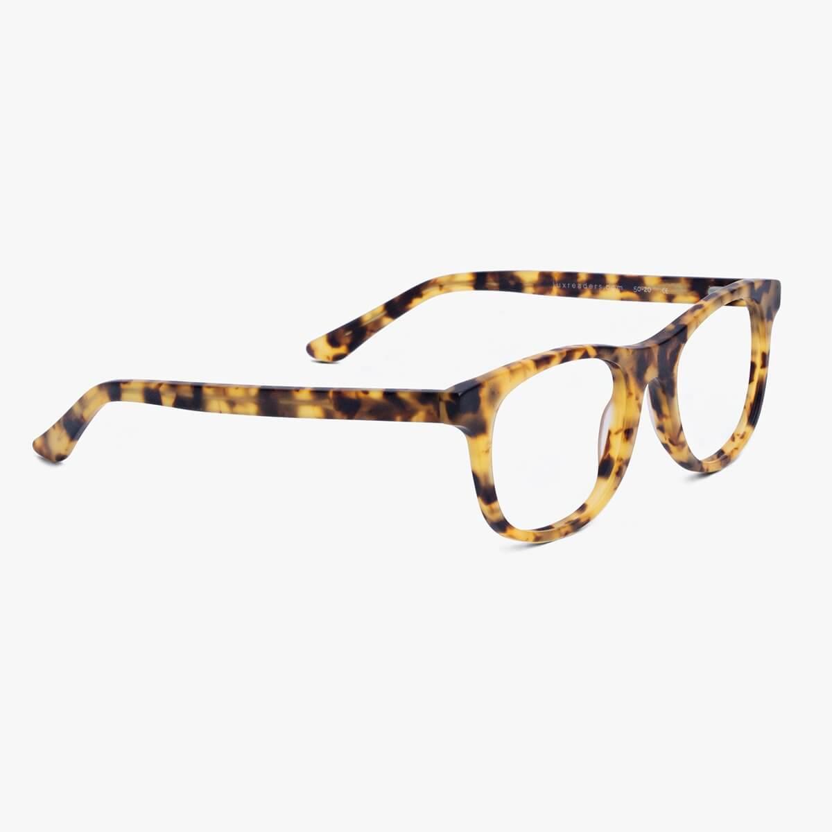 Luxreaders stylish Malmö Light Turtle Reading glasses. Made from Acetate in a Square shape.