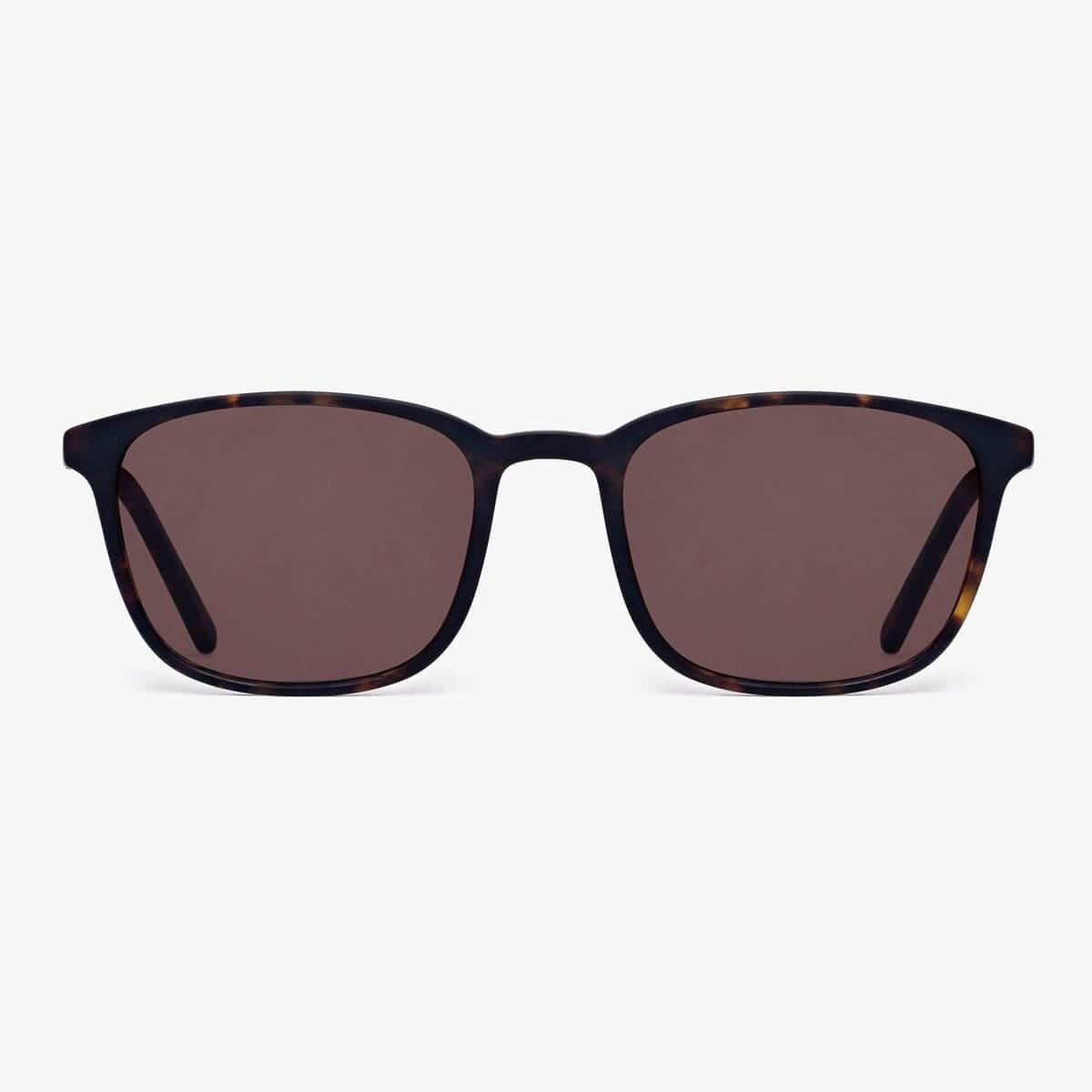 Ebeltoft Dark Turtle square sunglasses with dark lenses and tortoiseshell frame