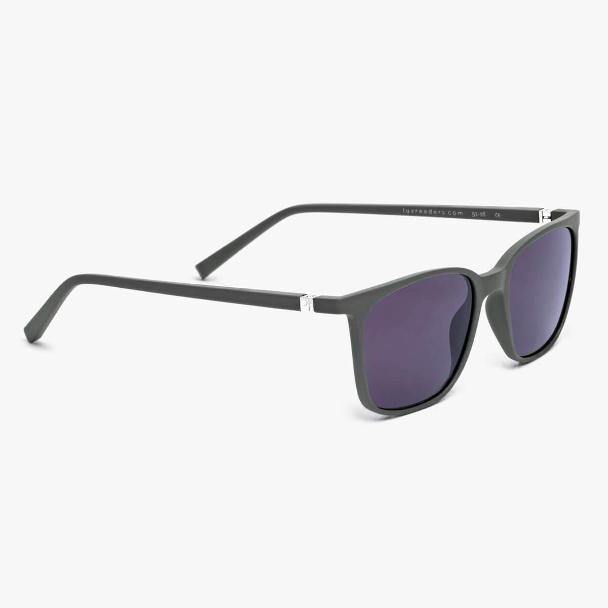 Fyn Dark Army sunglasses with gray frame and dark lenses