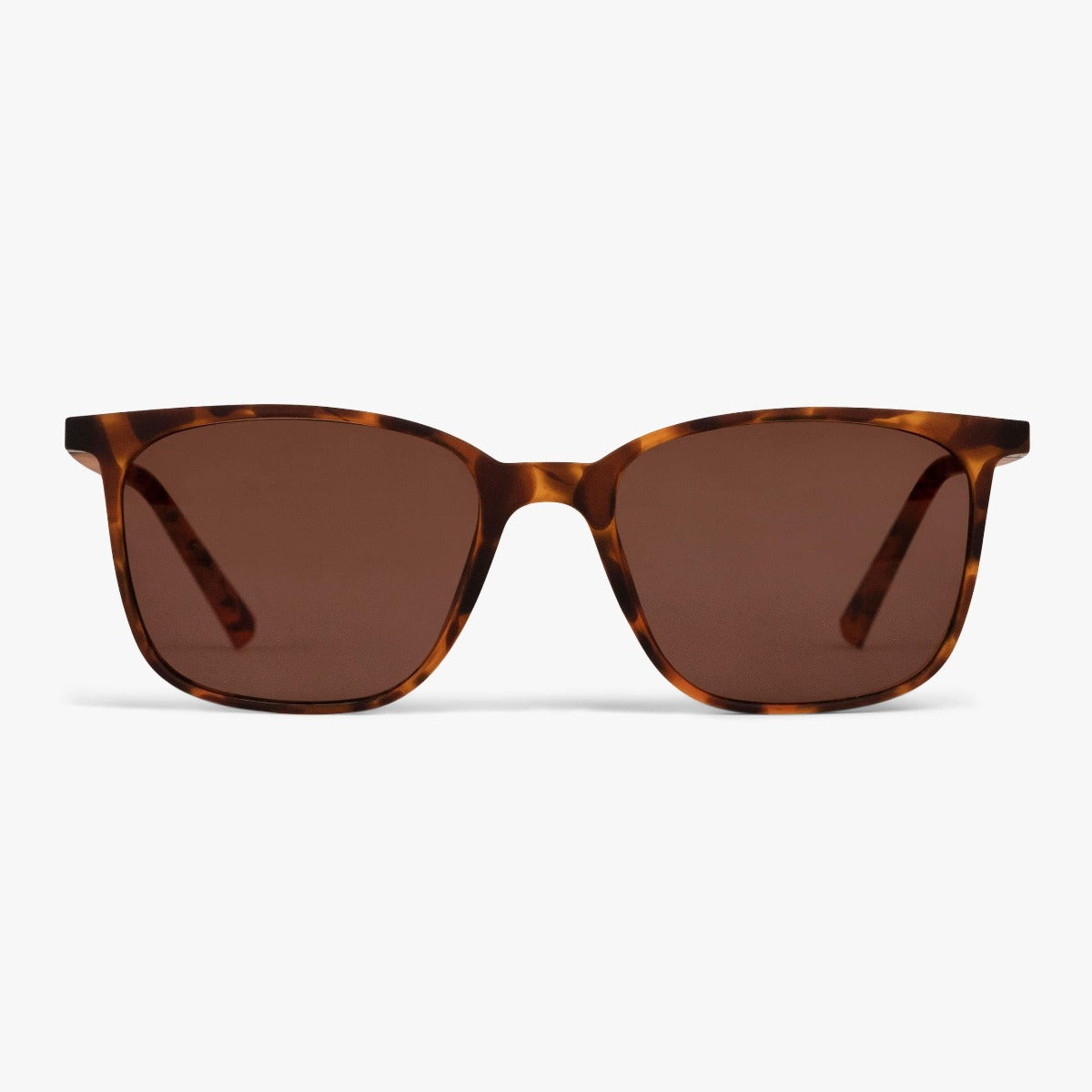 Tortoise shell sunglasses with brown lenses