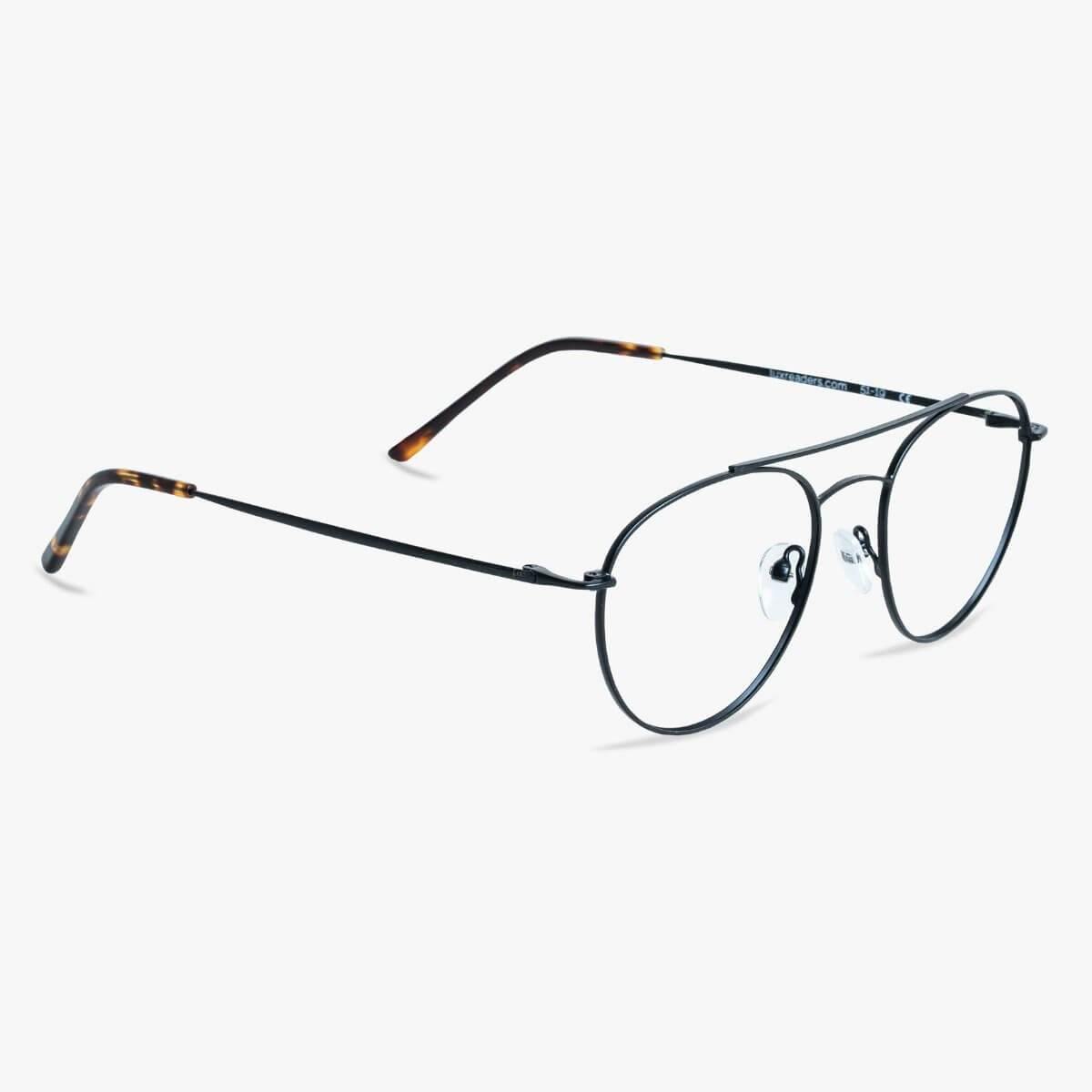 Göteborg Black round metal frame glasses with black temples