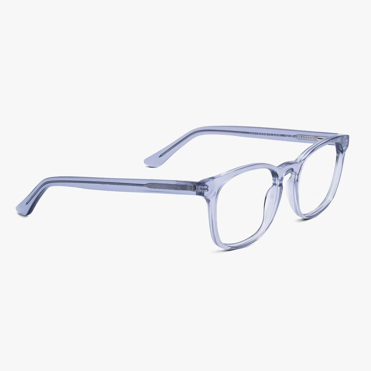 Men's Bornholm crystal grey reading glasses with square frames