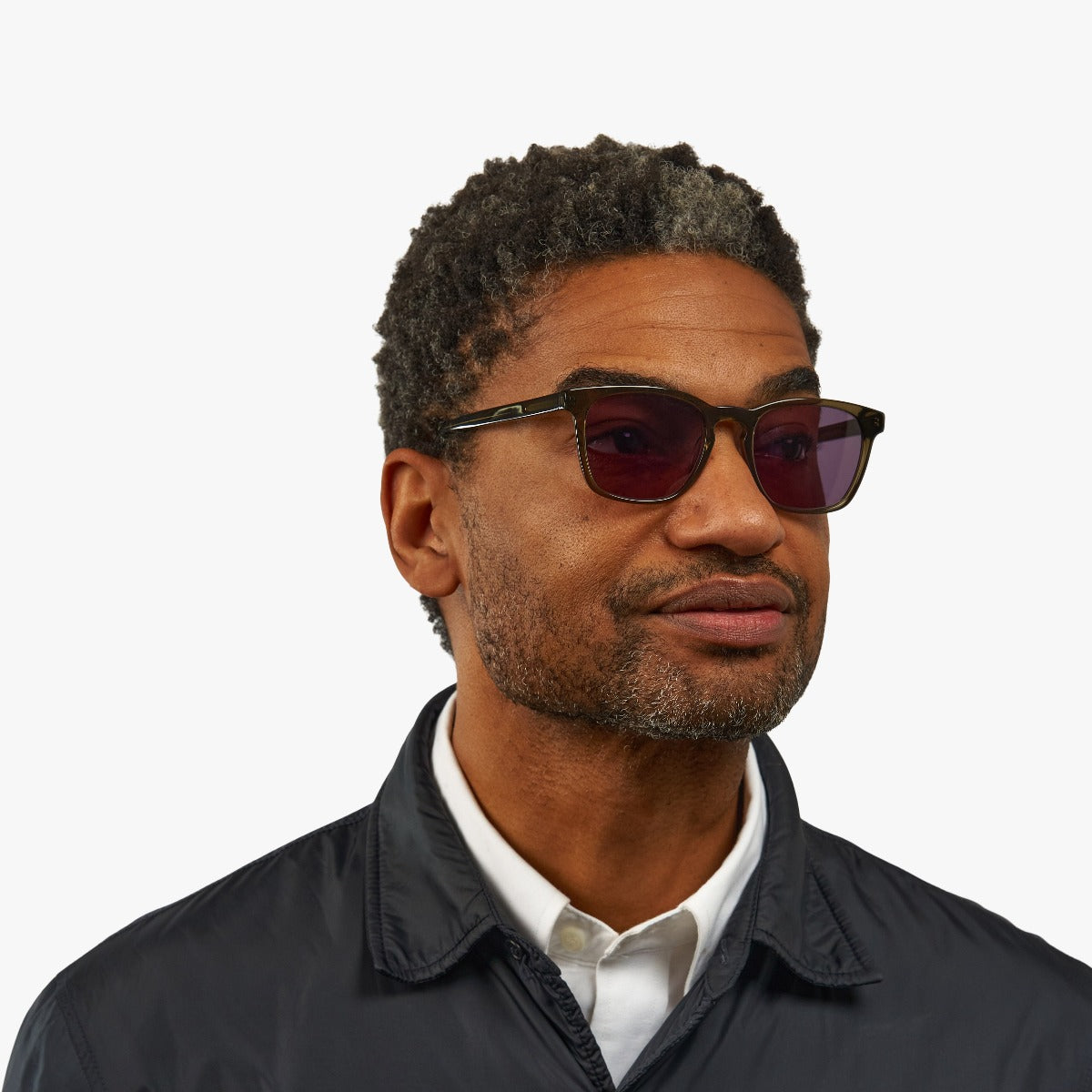 Person wearing Men's Bornholm Shiny Olive sunglasses