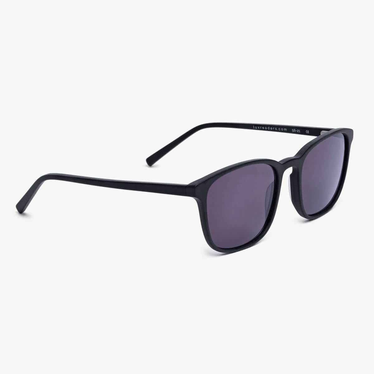 Men's Ebeltoft Black sunglasses with square black frame from Luxreaders