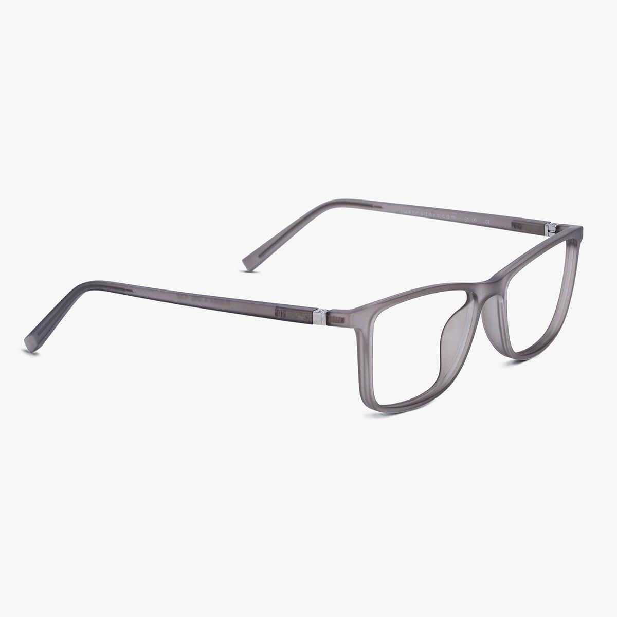 Men's Skagen grey eyeglasses with sleek rectangular frame