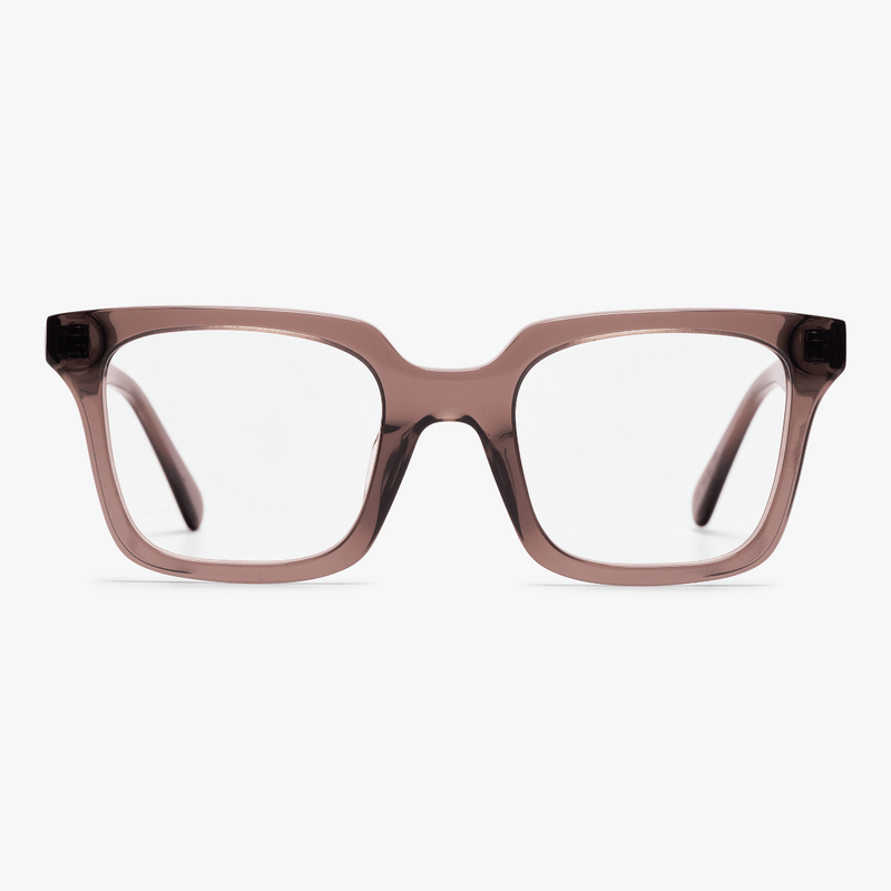Rectangular crystal grey reading glasses