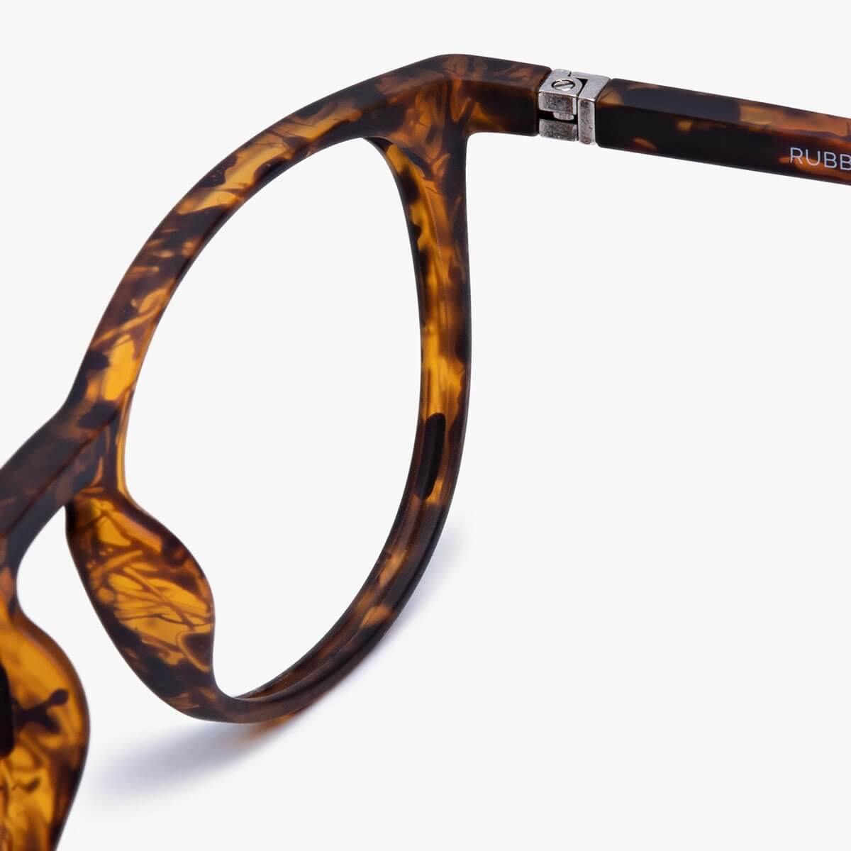 Stockholm Turtle tortoiseshell reading glasses frame close-up
