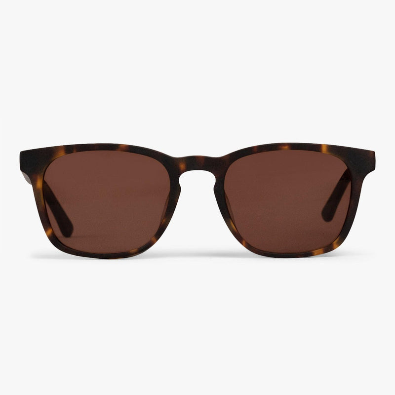 Women's Bornholm Dark Turtle sunglasses with tortoiseshell frames and brown lenses
