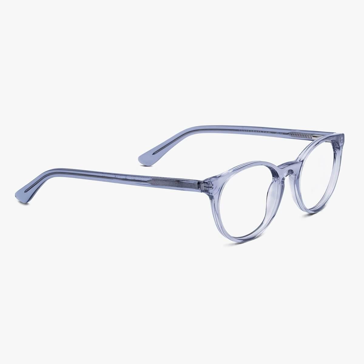 Women's Örebro crystal grey round glasses with transparent temples