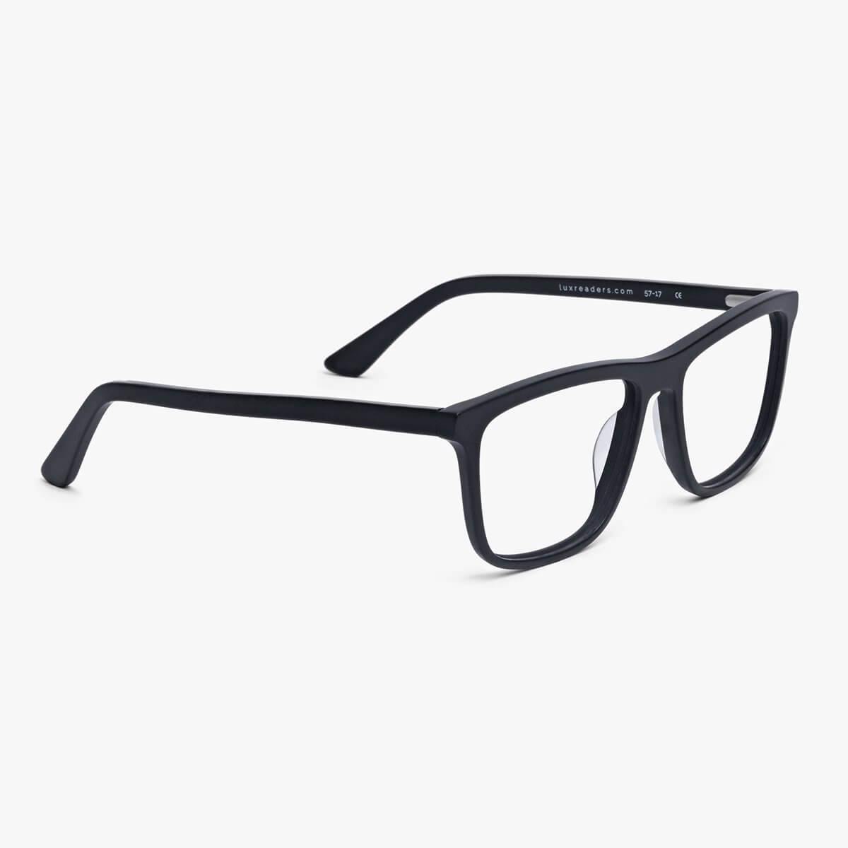 Women's Oslo Black rectangular glasses with thick black frames