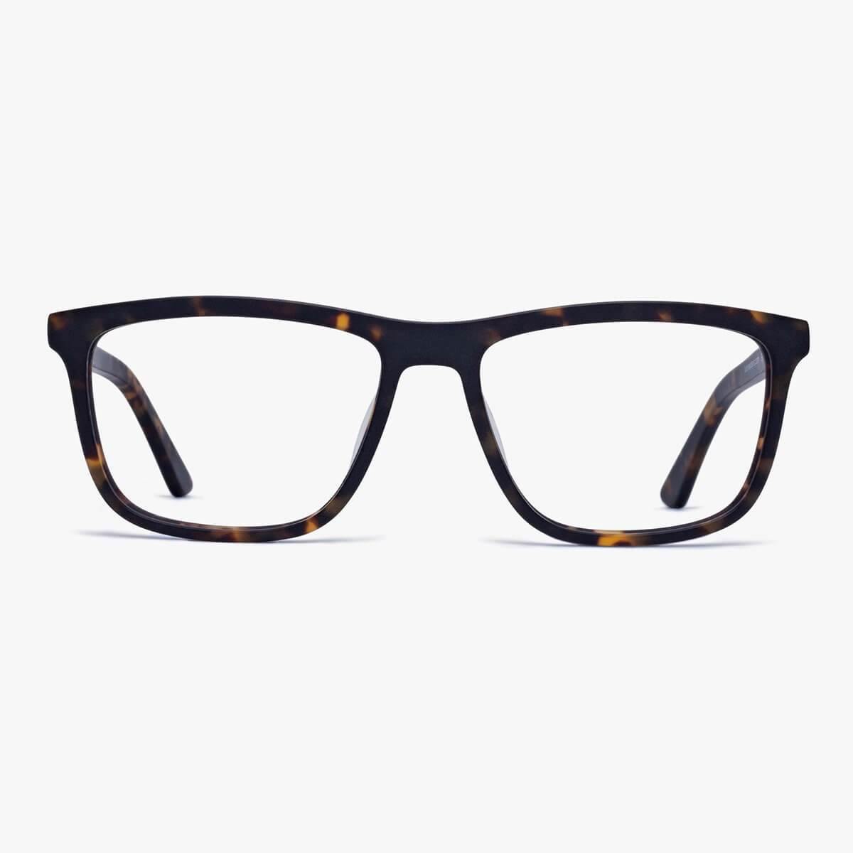 Women's Oslo Dark Turtle eyeglasses with rectangular tortoiseshell frame