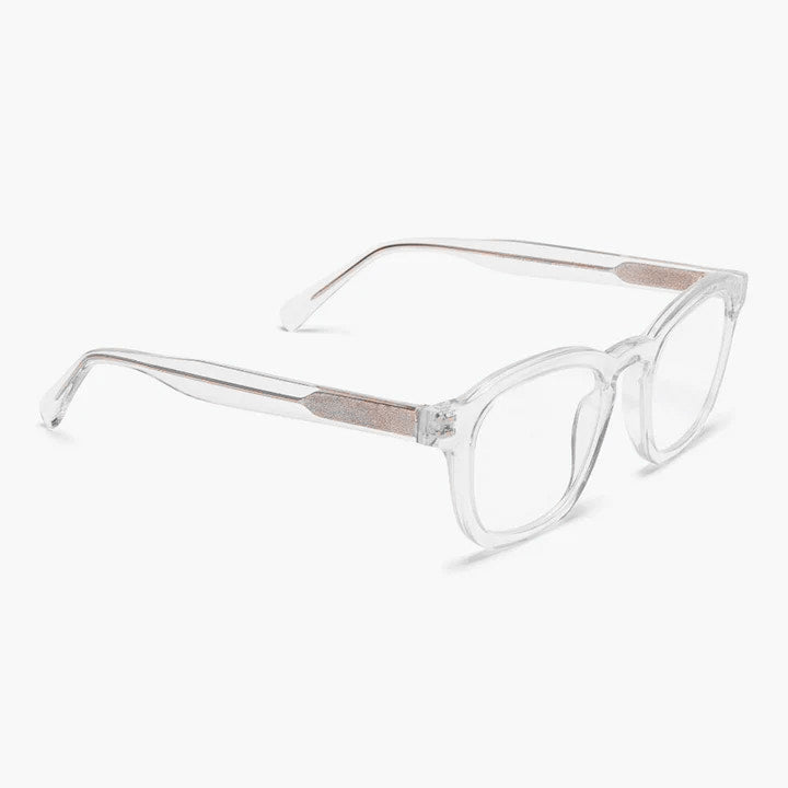 Women's Reykjavik Crystal White square glasses with clear frame and classic design