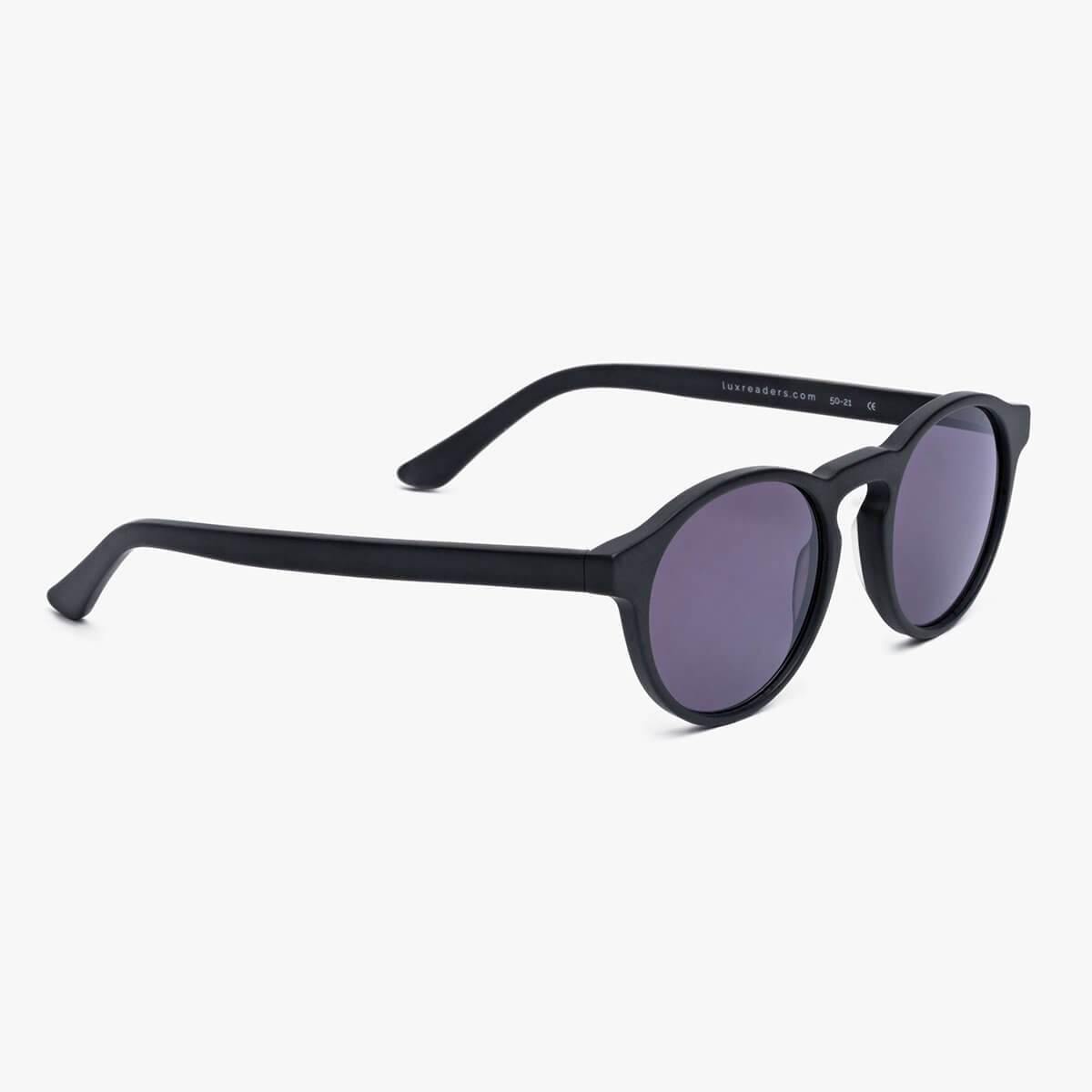 Women's Trondheim Black sunglasses with round black frame